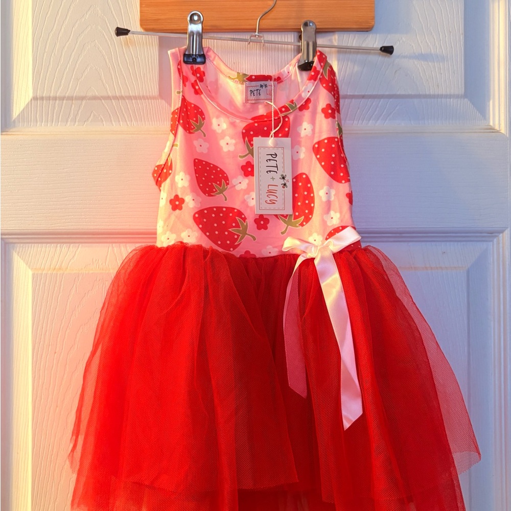 Pete & Lucy Strawberry & Red Tutu  Dress NWT